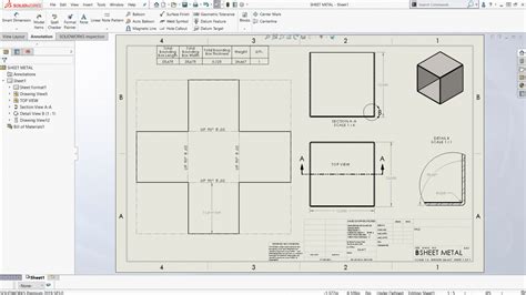 solidwork sheet metal box|sheet metal thickness in solidworks.